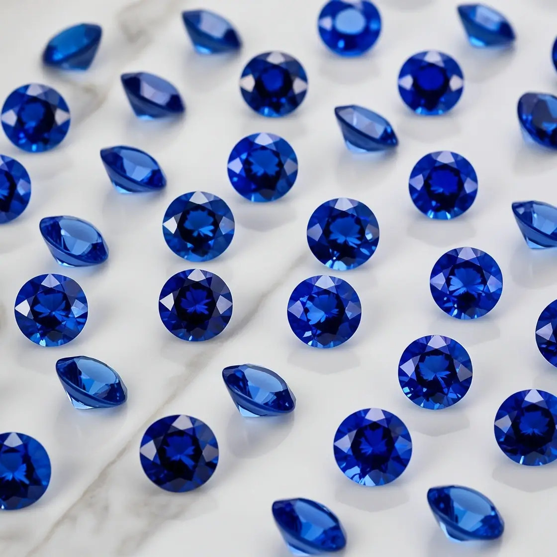 IceMoissanite Melee Blue Sapphires